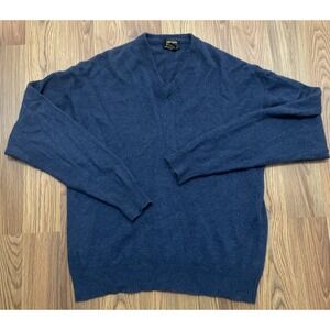 Danforth & Gifft Cashmere Sweater Mens Extra Large V Neck Blue
